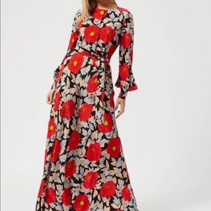 Diane von Furstenberg Silk Maxi Dress size 10